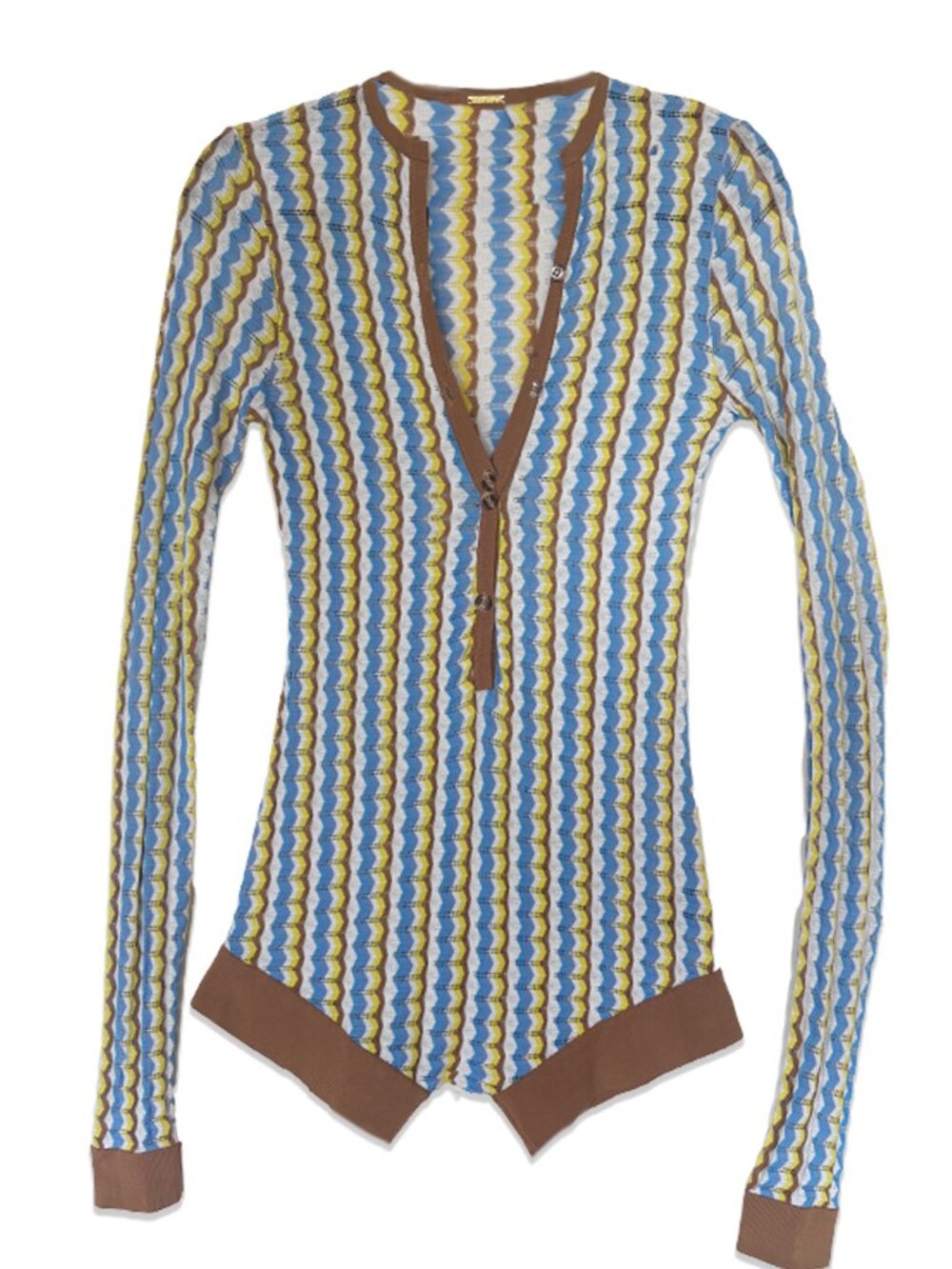 Dodo Bar Or, Shiya striped pointelle-knit playsuit | Size: IT 42
